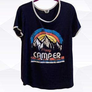 Happy Camper Blue T-Shirt Size M